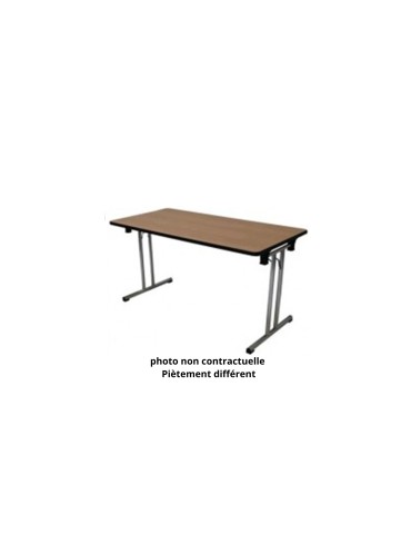 Table pliante - Poirier / Noir - L 160 x P 80 cm