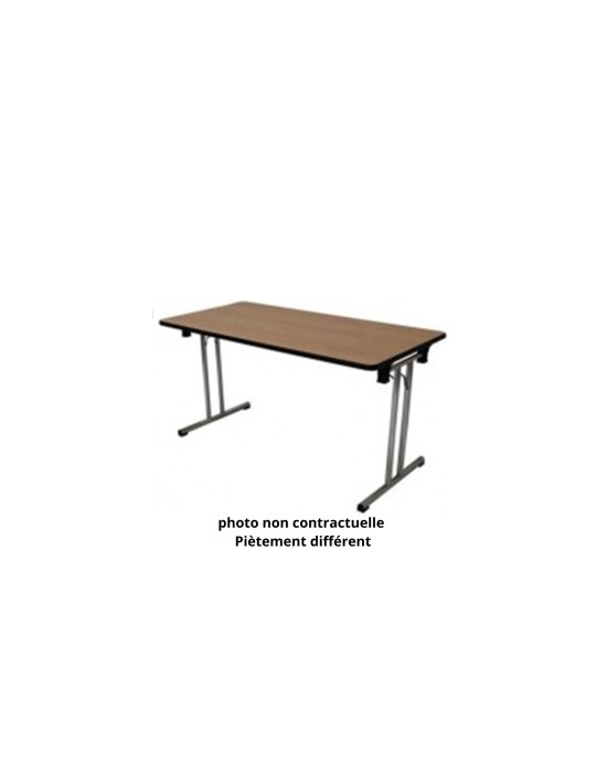 Table pliante - Poirier / Noir - L 160 x P 80 cm