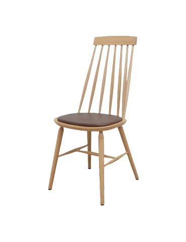 Chaise de qualité en bois et placet simili cuir d'occasion Gers 2