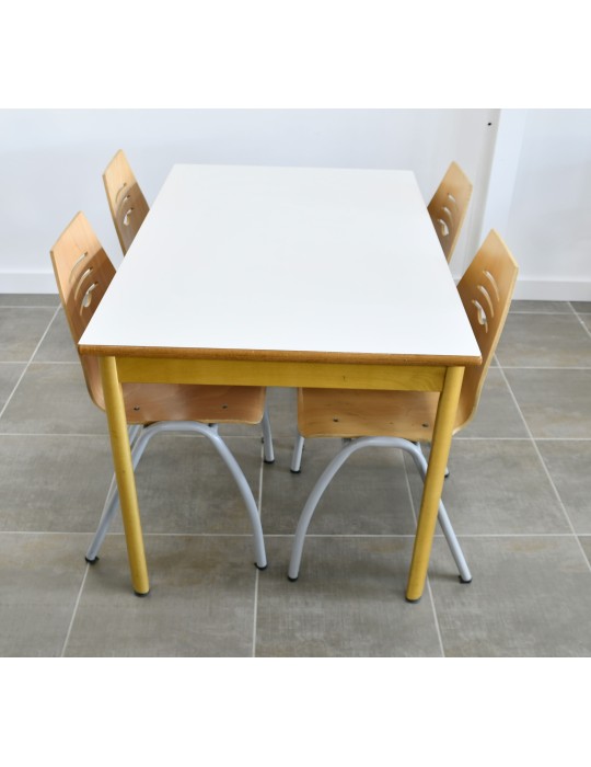 copy of Table écolier / scolaire-  2 assises Bois / métal - vintage