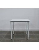 Table - Blanc / Gris clair - L 70 x P 60 cm - reconditionnée