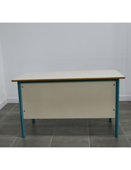 Bureau chaire professeur - Bleu / Beige - 130 x 65 cm avec support UC d'occasion