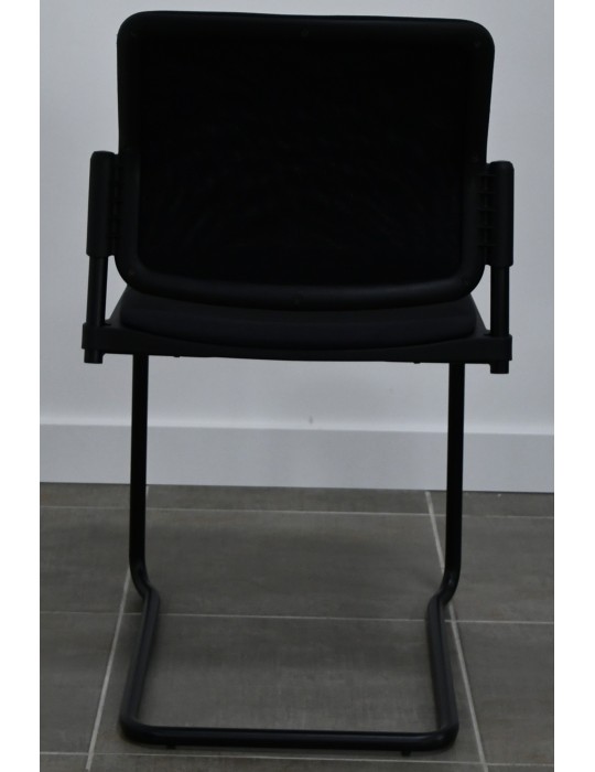 Chaise visiteur - Neuf - Tamaki Luge - Dossier Résille Noir / Assise tissus Anthracite