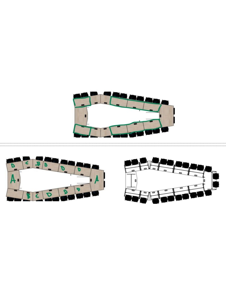 table réunion modulable gers