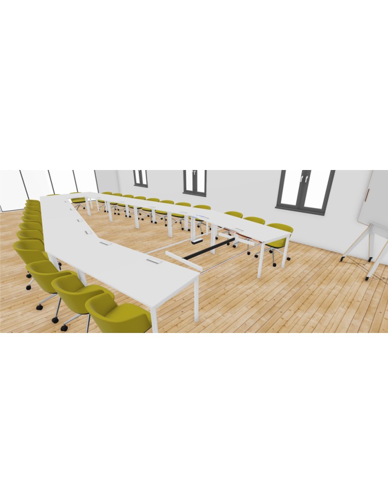 copy of Chaise scolaire piètement bleu appuis sur table