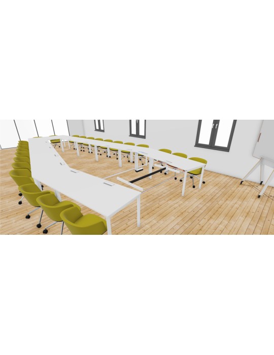 copy of Chaise scolaire piètement bleu appuis sur table