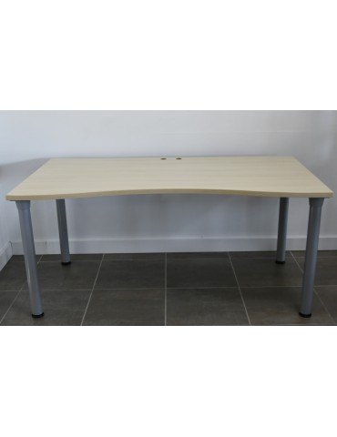 copy of Bureau droit - Poirier / Noir - L 160 x P 80  cm