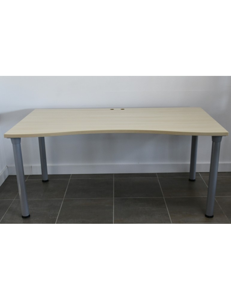 copy of Bureau droit - Poirier / Noir - L 160 x P 80  cm