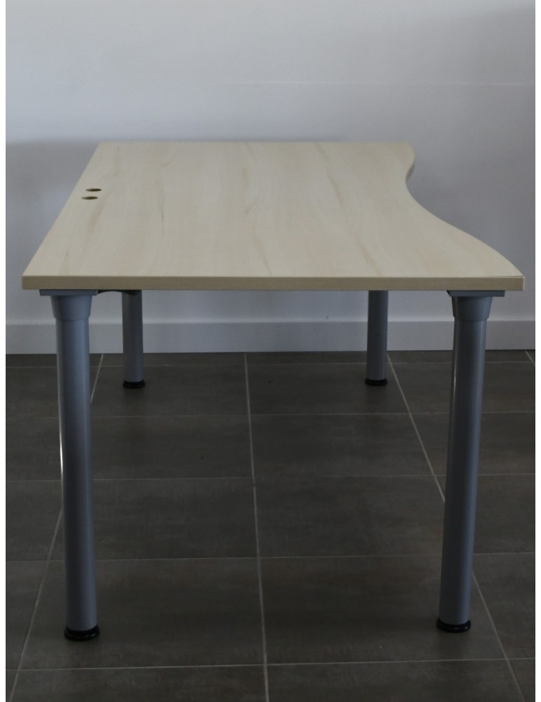 copy of Bureau droit - Poirier / Noir - L 160 x P 80  cm