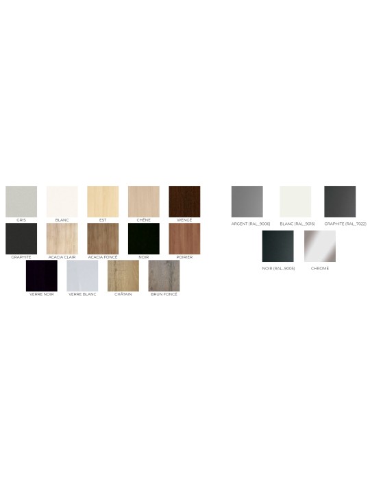 copy of Bureau droit - Tempo - Acacia / Blanc - L 160 x P 80 cm