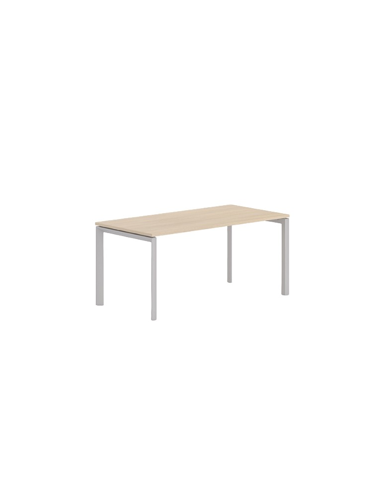 copy of Bureau droit - Tempo - Acacia / Blanc - L 160 x P 80 cm
