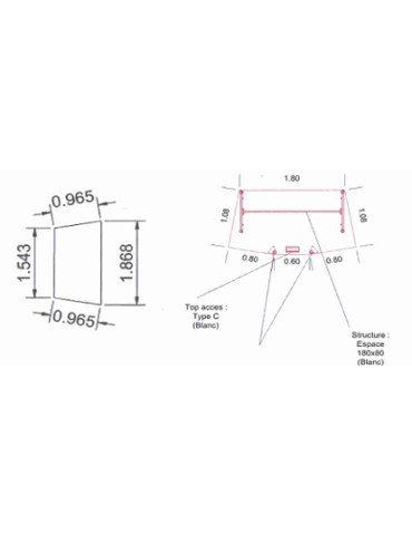 table réunion modulable gers - table  tempo L 1888 X P 965 2