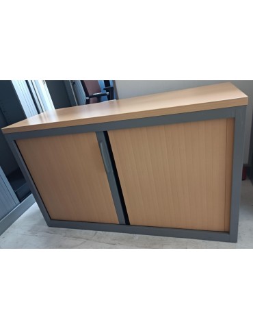 copy of Armoire Basse - Gris alu / Gris alu - L 120 x H 100 cm