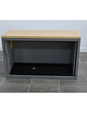 copy of Armoire Basse - Gris alu / Gris alu - L 120 x H 100 cm 2