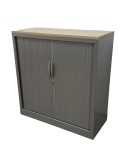 copy of Armoire Basse - Gris alu / Gris alu - L 120 x H 100 cm