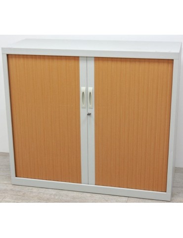 copy of Armoire Basse - Gris alu / Gris alu - L 120 x H 100 cm