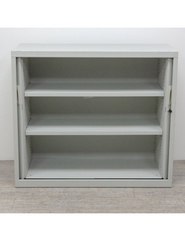 copy of Armoire Basse - Gris alu / Gris alu - L 120 x H 100 cm 2