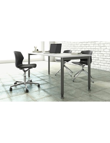 copy of Chaise scolaire piètement bleu appuis sur table