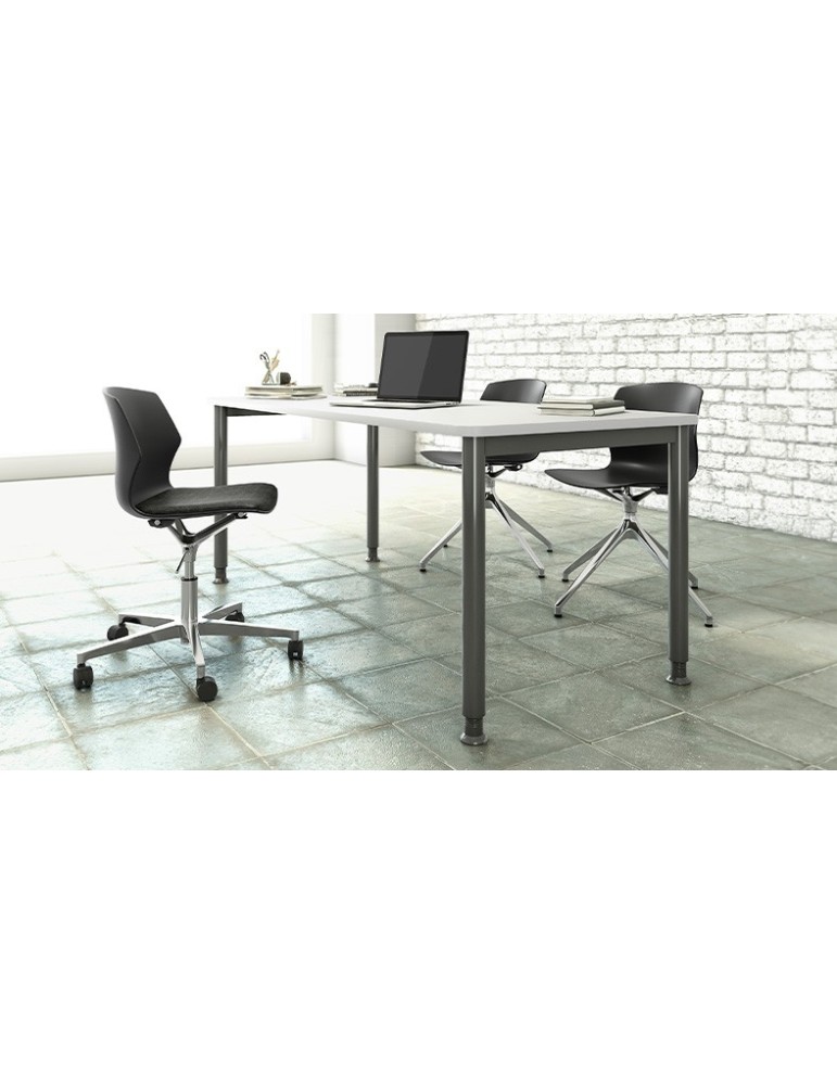 copy of Chaise scolaire piètement bleu appuis sur table