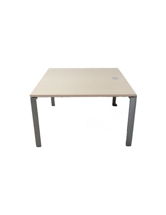 copy of Table réunion - Blanc / Blanc - L 160  x P 80 cm - Réglable en hauteur à l'installation