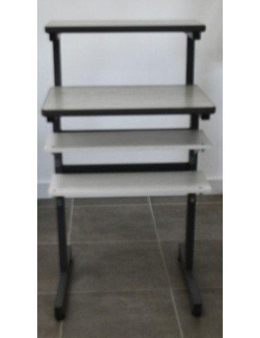 Etagère multi fonction - Anthracite / Gris - L 60 x H 110 cm - Reconditionnée