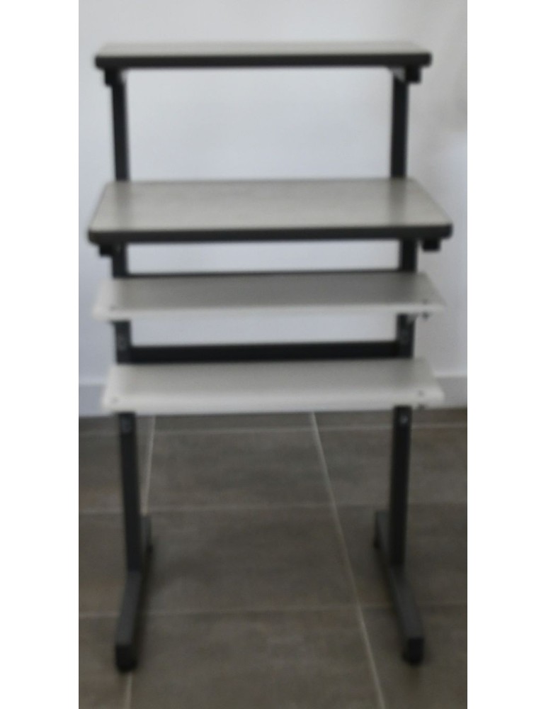 Etagère multi fonction - Anthracite / Gris - L 60 x H 110 cm - Reconditionnée