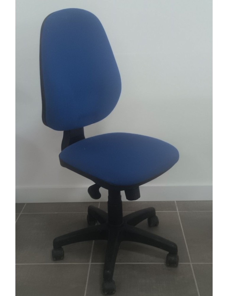 Fauteuil de travail  - Dossier tissus Bleu / Assise tissus Bleu