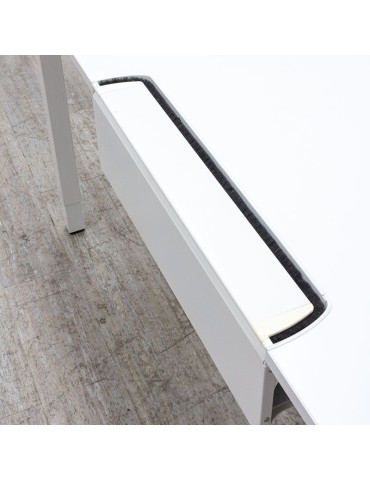 copy of Bureau droit - Blanc/ Gris Alu - L 120 x P 80 cm