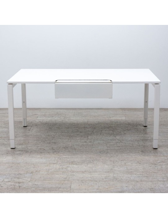 copy of Bureau droit - Blanc/ Gris Alu - L 120 x P 80 cm