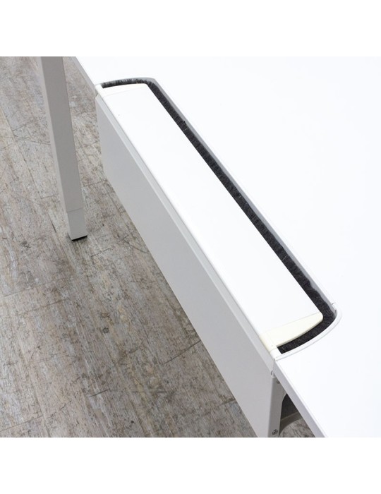 copy of Bureau droit - Blanc/ Gris Alu - L 120 x P 80 cm