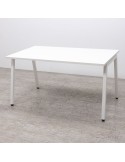 copy of Bureau droit - Blanc/ Gris Alu - L 120 x P 80 cm