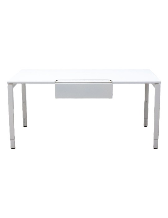 Bureau droit - Blanc / Blanc - L 140 x P 80 cm - Reconditionné