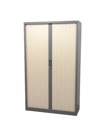Armoire haute L120 Gris / Chêne Clair - Reconditionnée
