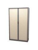 Armoire haute L120 Gris / Chêne Clair - Reconditionnée