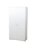Armoire haute portes battantes - L 100 P 42 H 190 - Blanc - Reconditionnée
