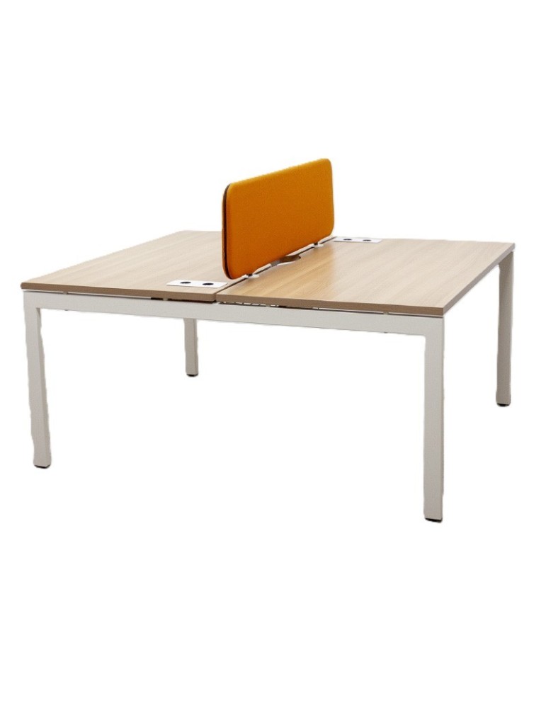 copy of Bureau droit - Blanc/ Gris Alu - L 120 x P 80 cm