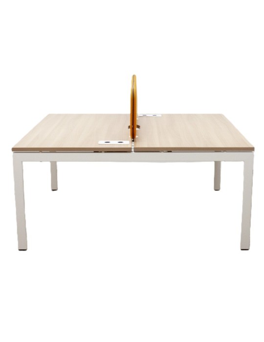 copy of Bureau droit - Blanc/ Gris Alu - L 120 x P 80 cm