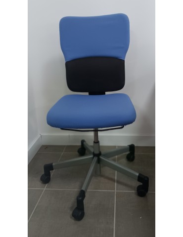 Fauteuil de travail - Steelcase - Lest' B  - Dossier tissus Bleu / Assise tissus Bleu 2