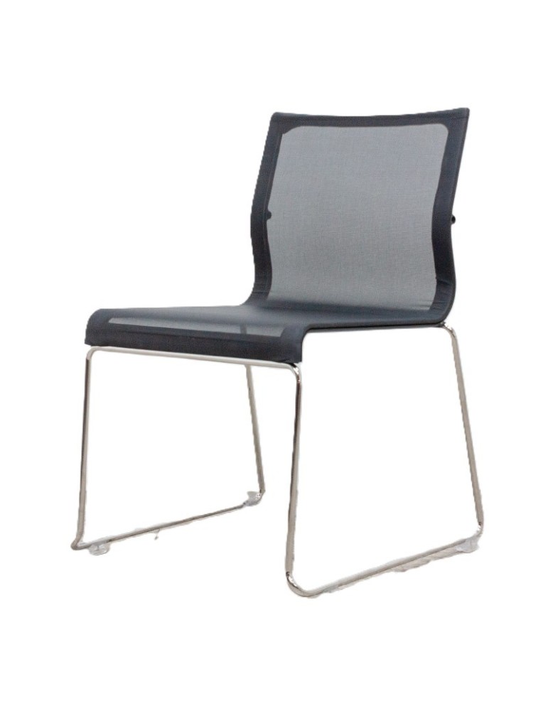 Chaise ICF Stick Chair Résille Noir  reconditionnée