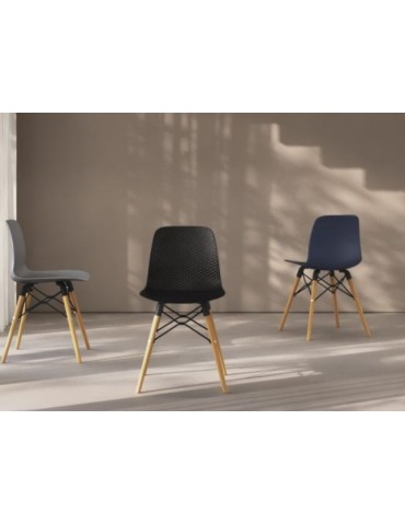 Chaise NUT 4 pieds  bois naturel - sur fond blanc 2