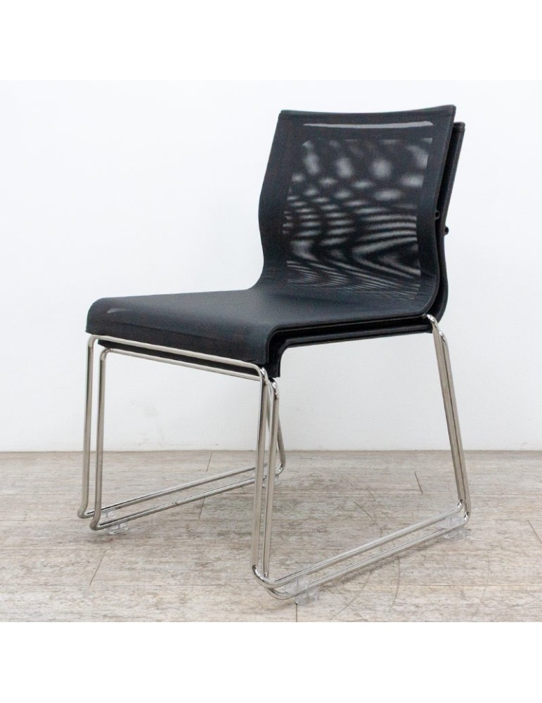 Chaise ICF Stick Chair Résille Noir  reconditionnée