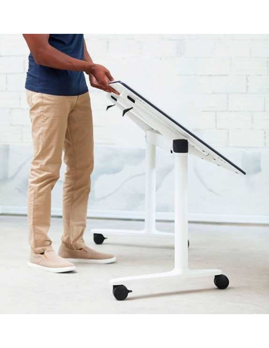 Table rabattable - Neuf - Blanc / Blanc - L 138 x P 69 cm