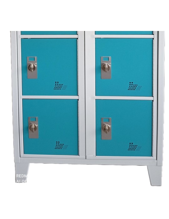 Casier multicases gris et bleu - 2Mmobilier