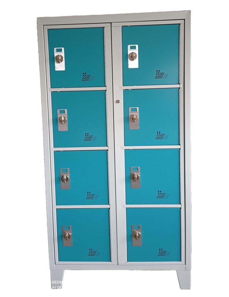 Casier multicases gris et bleu - 2Mmobilier