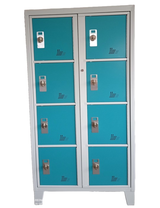 Casier multicases gris et bleu - 2Mmobilier