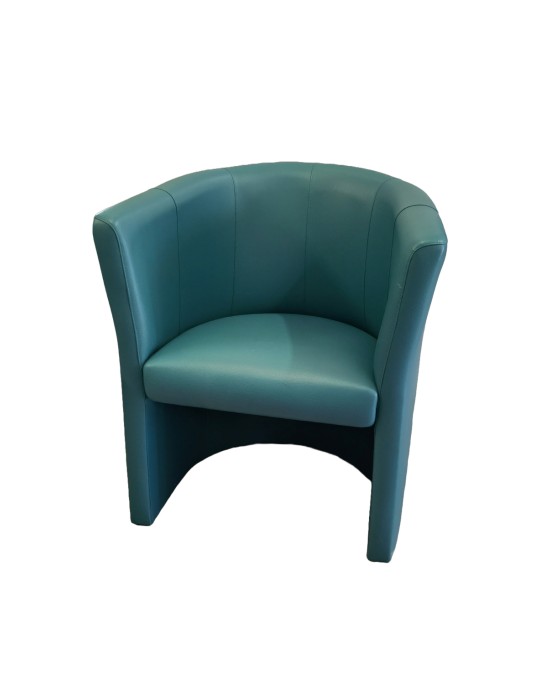 Chauffeuse club -1 place simili cuir - Turquoise