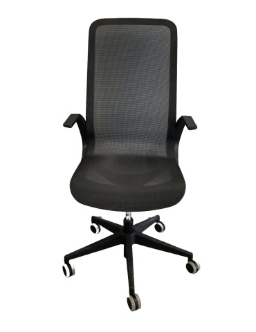 Fauteuil de direction - 4.11 - Noir Dossier résille Noire / Assise résille Noire