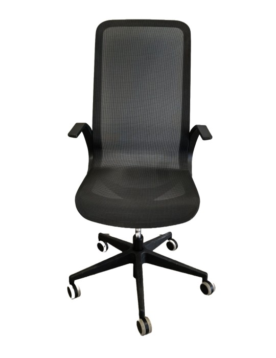 Fauteuil de direction - 4.11 - Noir Dossier résille Noire / Assise résille Noire