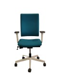 Fauteuil de travail - 4 Me - Neuf - Dossier tissus Turquoise / Assise tissus Turquoise  avec accoudoirs 2D