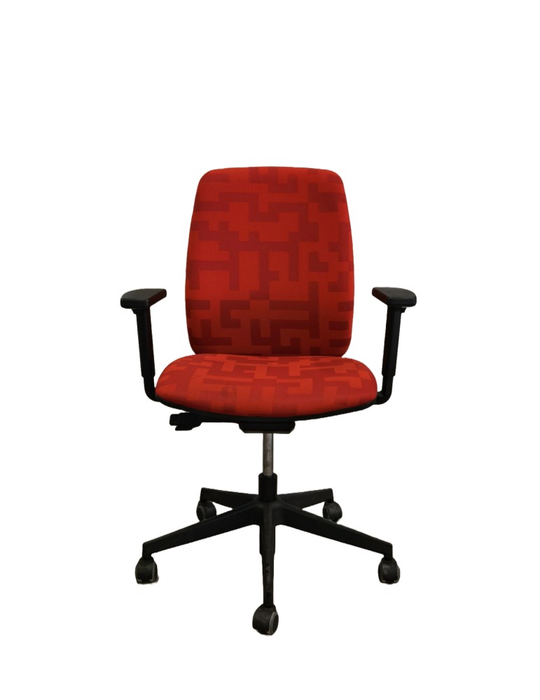 Fauteuil de travail - Flash  C - Neuf - Dossier tissus Rouge / Assise tissus Rouge